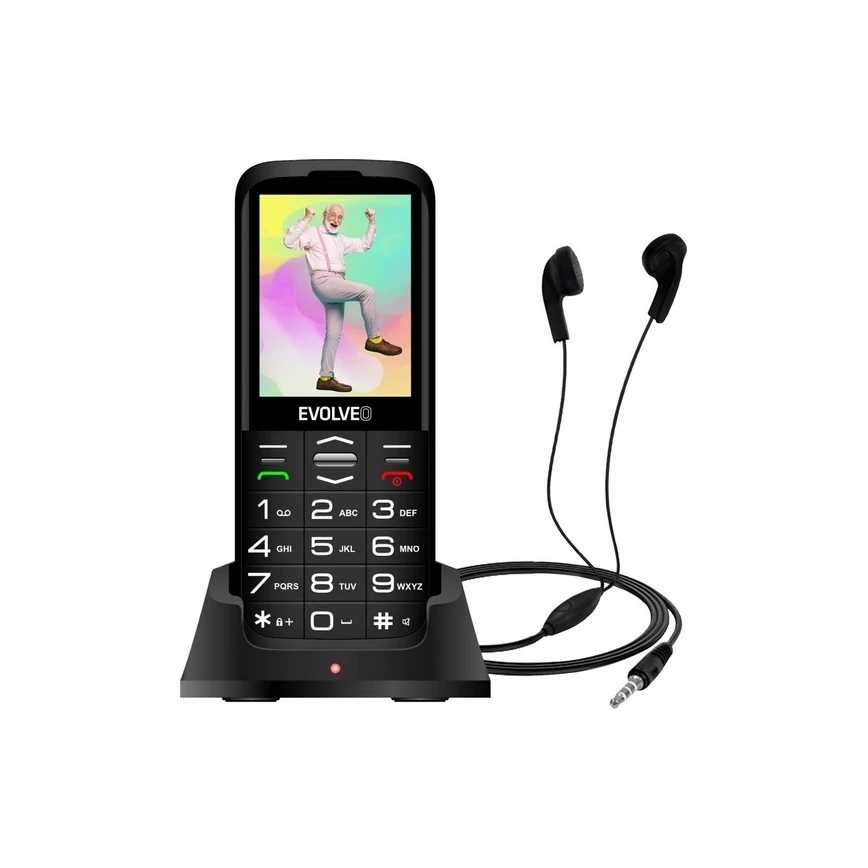 Evolveo - EasyPhone XO мобильный телефон для пожилых людей, чёрный