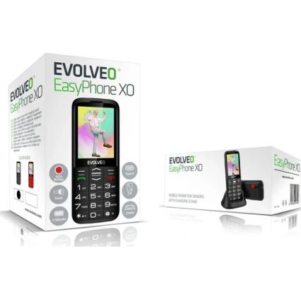 Evolveo - EasyPhone XO мобильный телефон для пожилых людей, чёрный