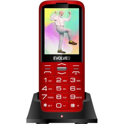Evolveo - EasyPhone XO мобильный телефон для пожилых людей, красный