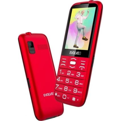 Evolveo - EasyPhone XO мобильный телефон для пожилых людей, красный
