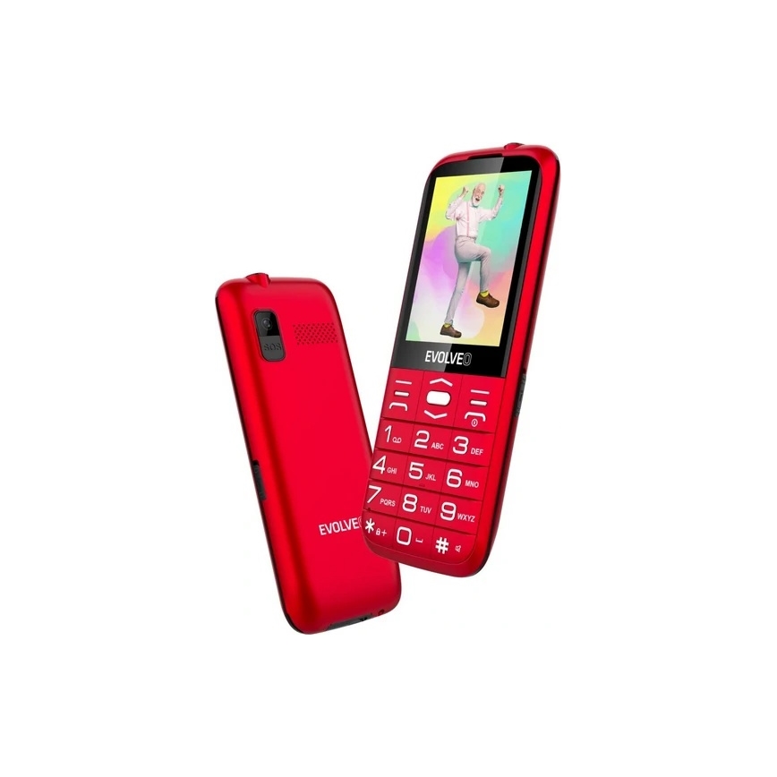 Evolveo - EasyPhone XO мобильный телефон для пожилых людей, красный