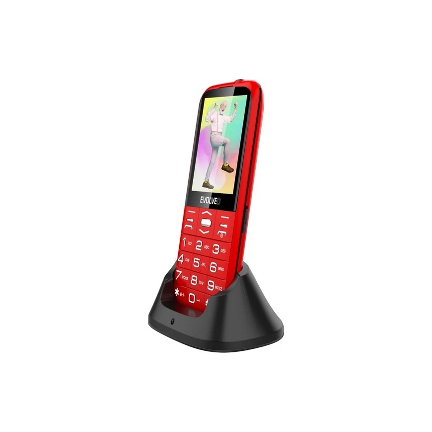 Evolveo - EasyPhone XO мобильный телефон для пожилых людей, красный