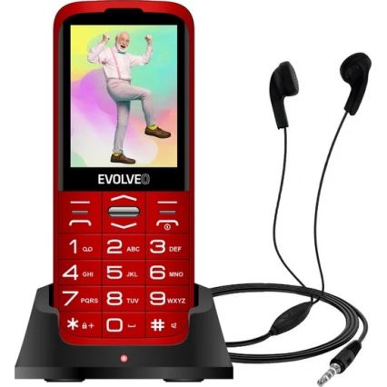 Evolveo - EasyPhone XO мобильный телефон для пожилых людей, красный