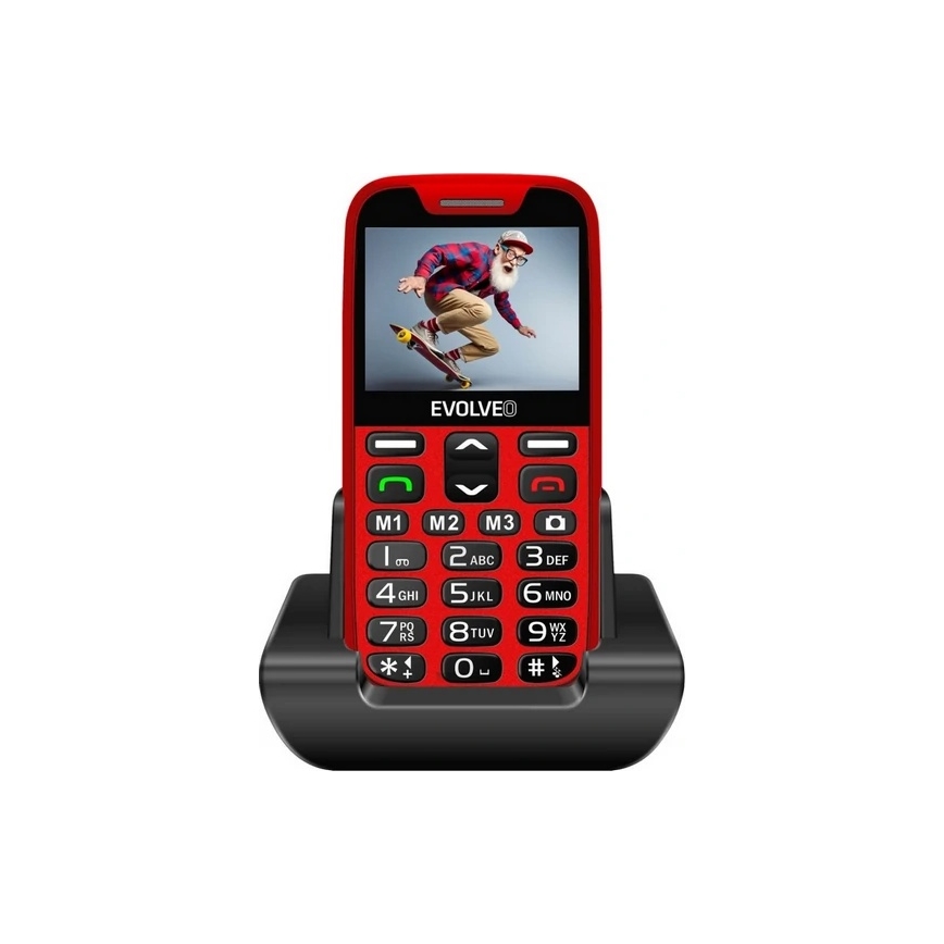 Evolveo - EasyPhone XR 4G мобільний телефон для людей похилого віку, червоний