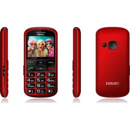 Evolveo - EasyPhone XS мобільний телефон для людей похилого віку червоний