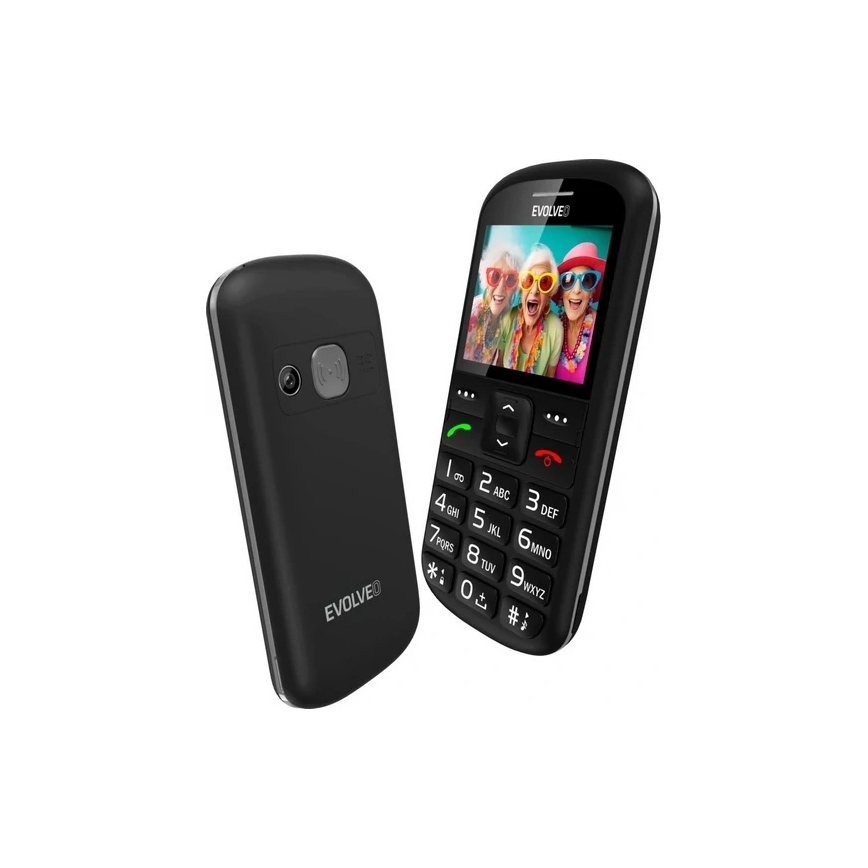 Evolveo - EasyPhone XS, мобільний телефон для людей похилого віку, чорний
