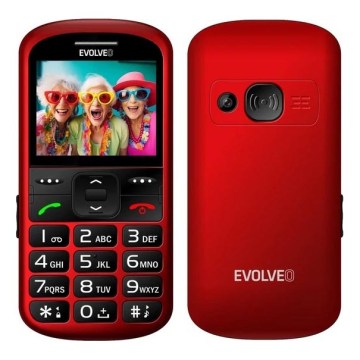 Evolveo - EasyPhone XS, мобильный телефон для пожилых людей, красный