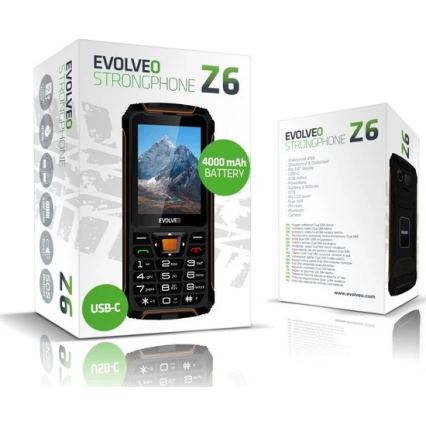 Evolveo - StrongPhone H1, водонепроницаемый Dual SIM телефон черный/серебристый
