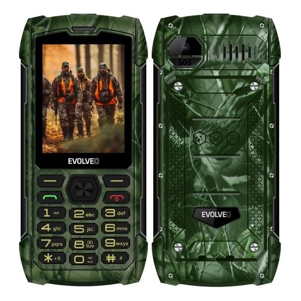 Evolveo - StrongPhone H1, водонепроникний Dual SIM телефон у мисливському камуфляжі
