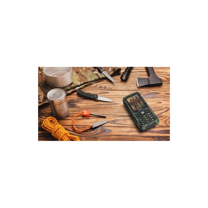 Evolveo - StrongPhone H1, водонепроникний Dual SIM телефон у мисливському камуфляжі