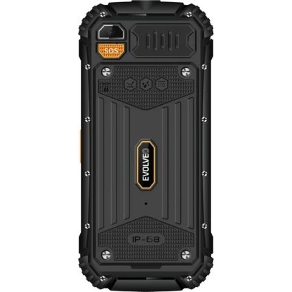 Evolveo - StrongPhone Q1 водонепроникний телефон з підтримкою Dual SIM чорний/помаранчевий