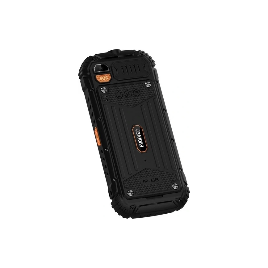 Evolveo - StrongPhone Q1 водонепроникний телефон з підтримкою Dual SIM чорний/помаранчевий