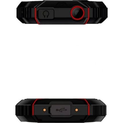 Evolveo - StrongPhone W4, водонепроницаемый Dual-SIM телефон, чёрный/красный