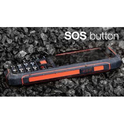 Evolveo - StrongPhone W4, водонепроницаемый Dual-SIM телефон, чёрный/красный