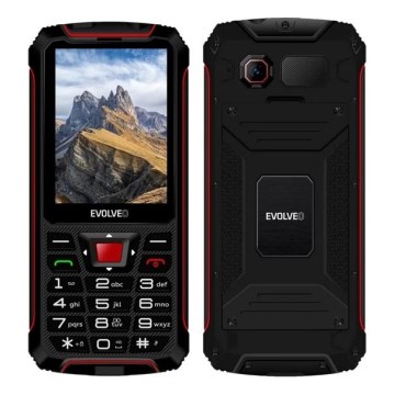 Evolveo - StrongPhone W4 водонепроникний Dual SIM телефон чорний/червоний