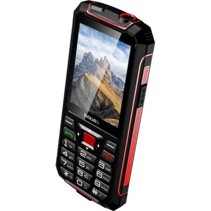 Evolveo - StrongPhone W4 водонепроникний Dual SIM телефон чорний/червоний