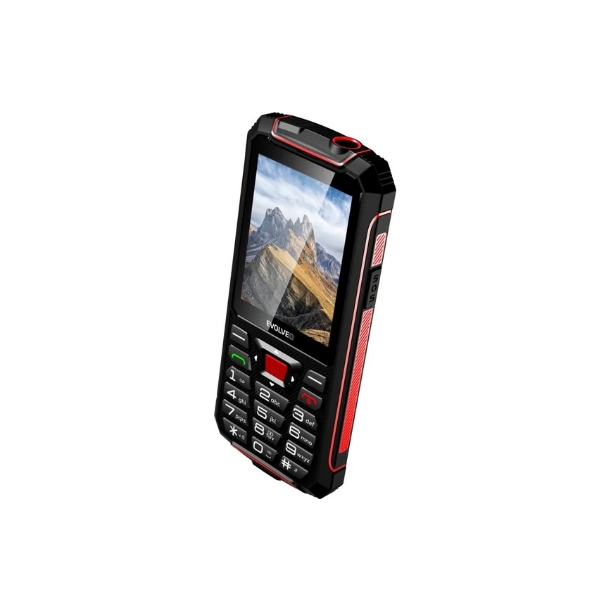 Evolveo - StrongPhone W4 водонепроникний Dual SIM телефон чорний/червоний