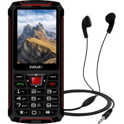 Evolveo - StrongPhone W4 водонепроникний Dual SIM телефон чорний/червоний