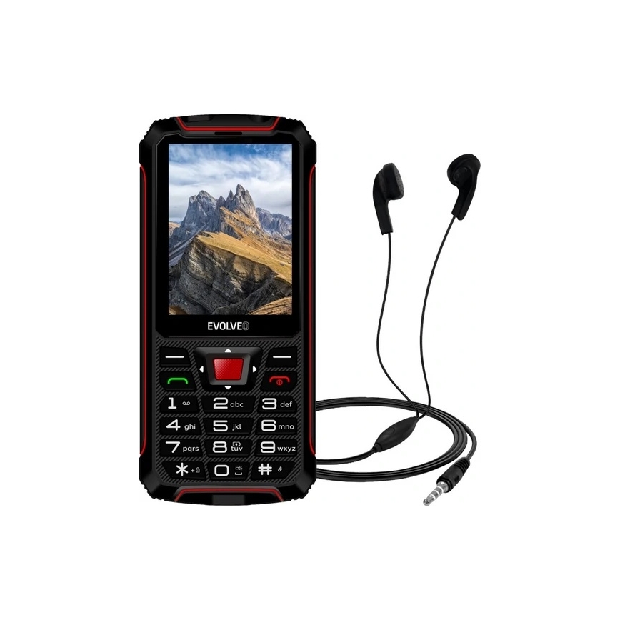 Evolveo - StrongPhone W4 водонепроникний Dual SIM телефон чорний/червоний