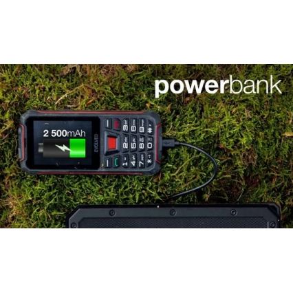 Evolveo - StrongPhone W4 водонепроникний Dual SIM телефон чорний/червоний
