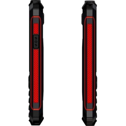 Evolveo - StrongPhone W4, водонепроникний телефон з двома SIM, чорний/червоний
