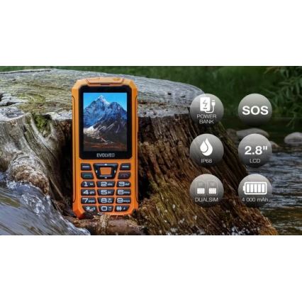 Evolveo - StrongPhone Z6 водонепроницаемый Dual SIM телефон, оранжевый