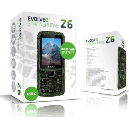 Evolveo - StrongPhone Z6 водонепроницаемый Dual SIM-телефон в охотничьем камуфляже