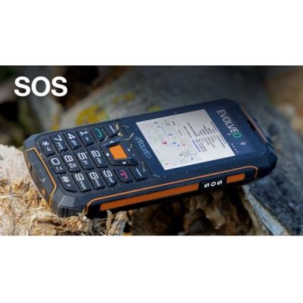 Evolveo - StrongPhone Z6, водонепроникний телефон Dual SIM чорний/помаранчевий