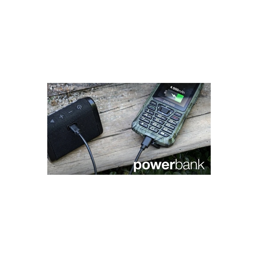 Evolveo - StrongPhone Z6, водонепроникний телефон Dual SIM у мисливському камуфляжі