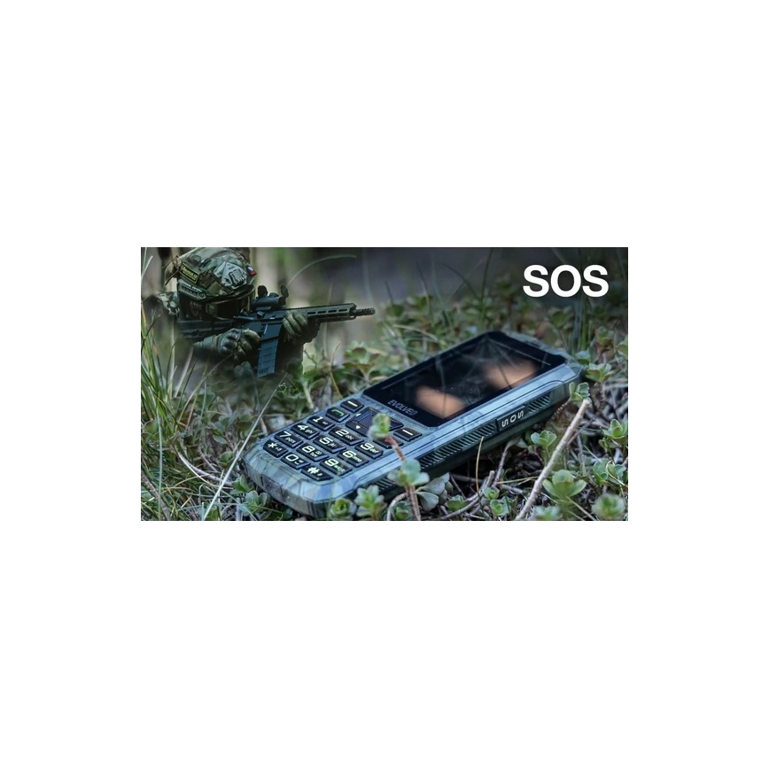 Evolveo - StrongPhone Z6, водонепроникний телефон Dual SIM у мисливському камуфляжі