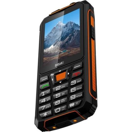 Evolveo - StrongPhone Z6 водозахищений телефон з двома SIM-картами, чорний/помаранчевий
