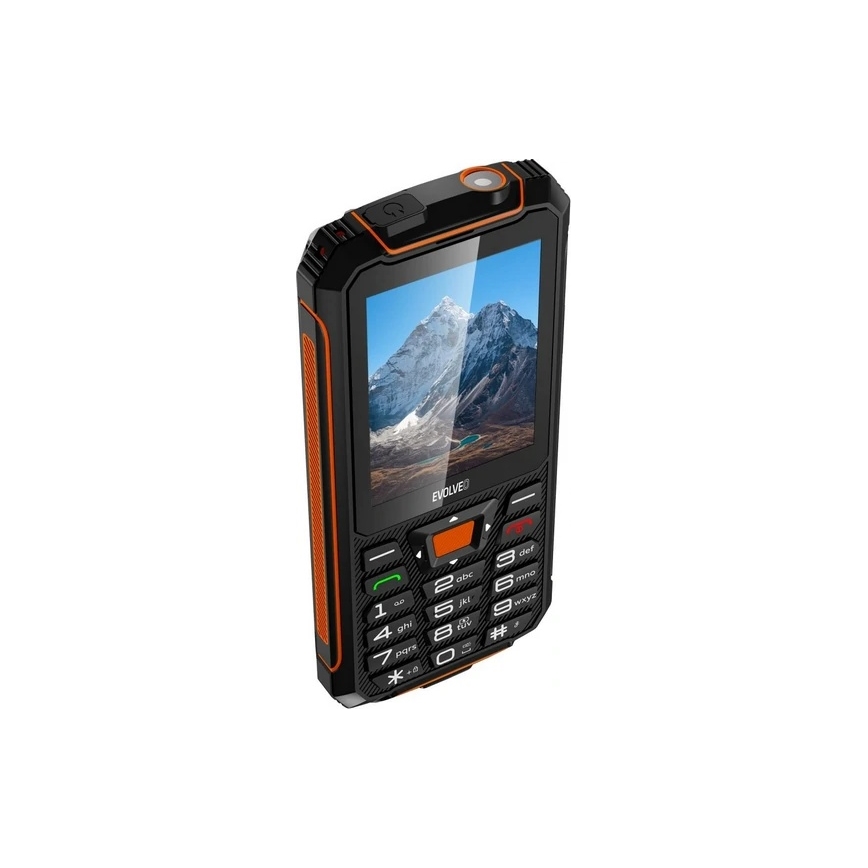Evolveo - StrongPhone Z6 водозахищений телефон з двома SIM-картами, чорний/помаранчевий