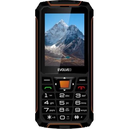 Evolveo - StrongPhone Z6 водозахищений телефон з двома SIM-картами, чорний/помаранчевий