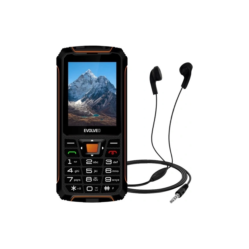 Evolveo - StrongPhone Z6 водозахищений телефон з двома SIM-картами, чорний/помаранчевий