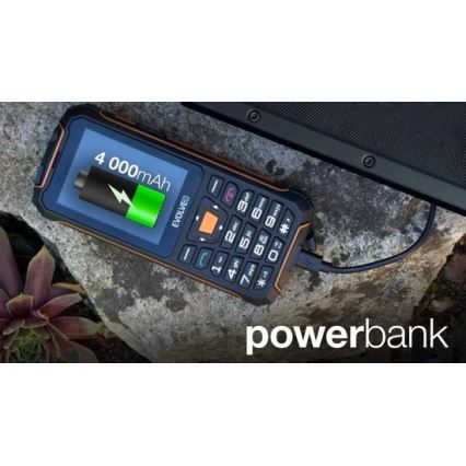 Evolveo - StrongPhone Z6 водозахищений телефон з двома SIM-картами, чорний/помаранчевий