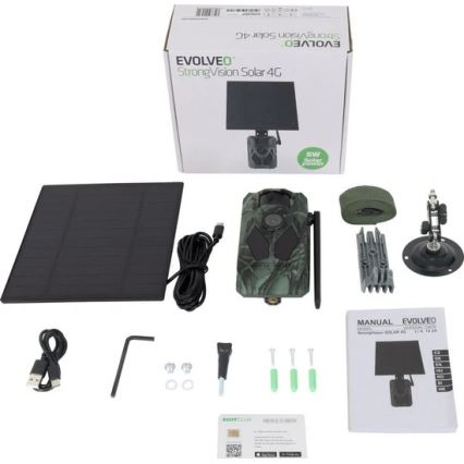 Evolveo - StrongVision Solar 4G, фотопастка 4G із додатком та сонячною панеллю