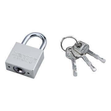 Extol - Металлический навесной замок 30 мм серебристый