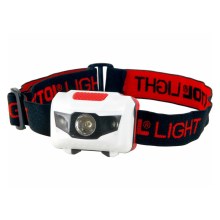 Extol - Налобний світлодіодний ліхтар LED/1W/3xAAA чорний/червоний