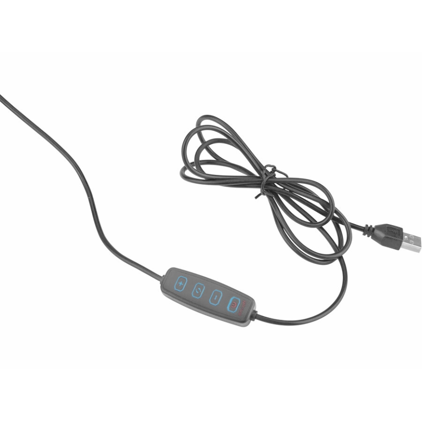 Extol - Настільна LED лампа з регулюванням яскравості з лупою LED/8W/5V 2900/4500/7500K чорний