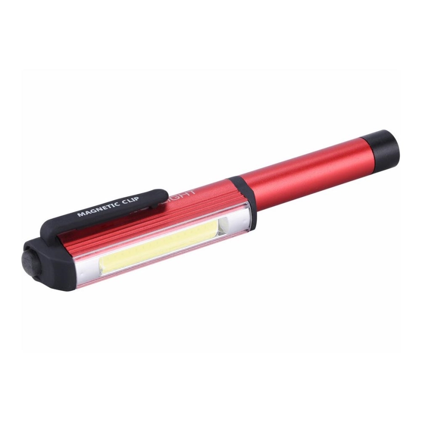 Extol - Олівець зі світлодіодним ліхтариком LED/3W/3xAAA червоний/чорний