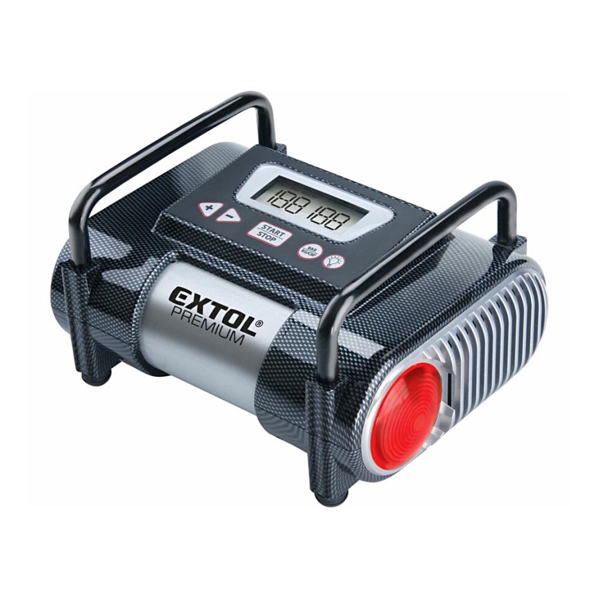 Extol Premium - Автомобільний компресор 12V з РК-дисплеєм та підсвічуванням
