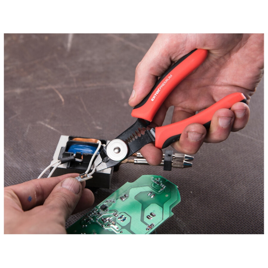 Extol Premium - бічні кусачки/щипці для зняття ізоляції, 150 мм