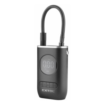 Extol Premium - Цифровий кишеньковий компресор 2000 mAh 7,4V чорний