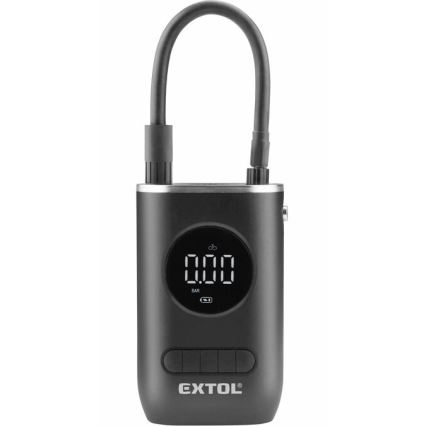 Extol Premium - Цифровой карманный компрессор 2000 mAh 7,4V черный