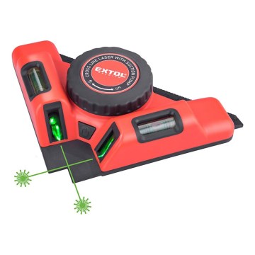 Extol Premium - Лазерный угольник 90° с электрическим присосным модулем 5V/1000 mAh