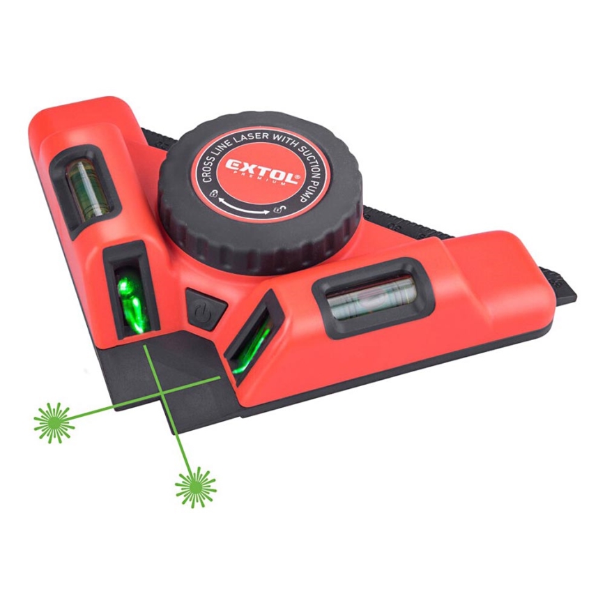 Extol Premium - Лазерный угольник 90° с электрическим присосным модулем 5V/1000 mAh