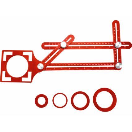 Extol Premium - Металлический шаблон для переноса углов и положений с локатором