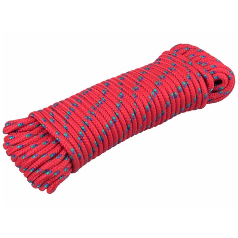 Extol Premium - Полипропиленовый плетеный шнур 6 мм x 20 м красный
