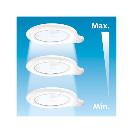 Extol - регульована настільна світлодіодна лампа з лупою LED/10W/230V біла