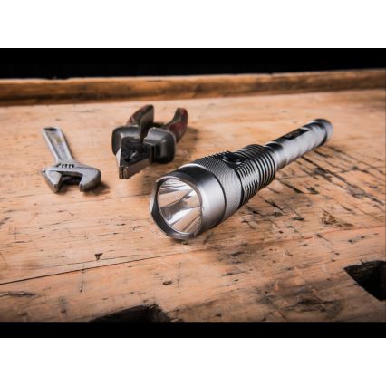 Extol - Светодиодный аккумуляторный фонарь с регулированием яркости и повербанком LED/60W/10000 mAh 8000 лм IPX4 черный